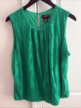 Liz Claiborne Emerald Green Lace Sleeveless Camisole